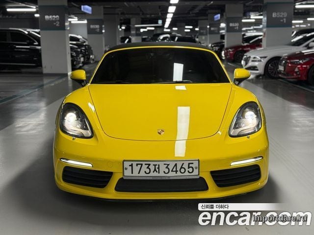 PORSCHE 718 BOXSTER 2019 — 107 130 км, жёлтый, Корея — под ключ — фото 1