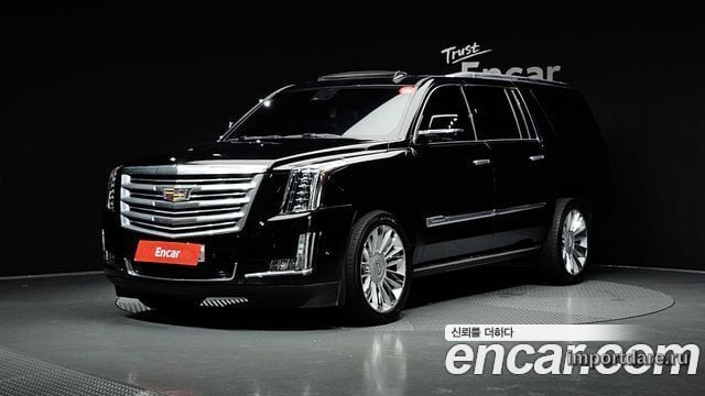 CADILLAC ESCALADE 2016 — 120 189 км, чёрный, Корея — под ключ — фото 1