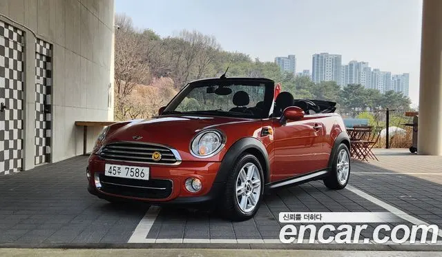 MINI COOPER CONVERTIBLE 2011 — 47 400 км, оранжевый, Корея — под ключ — фото 11