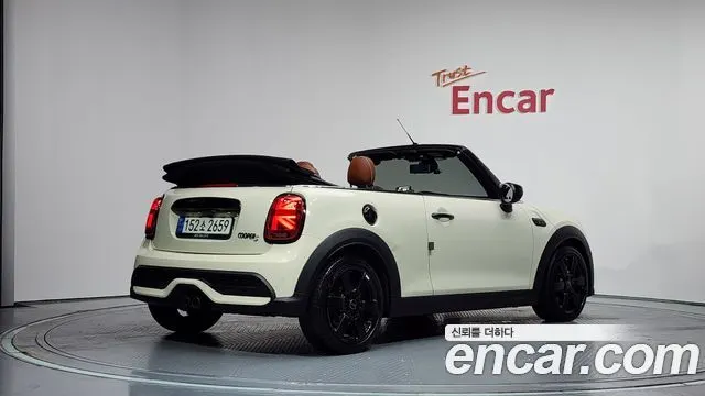 MINI COOPER S CONVERTIBLE 2022 — 69 647 км, белый-перламутр, Корея — под ключ — фото 2