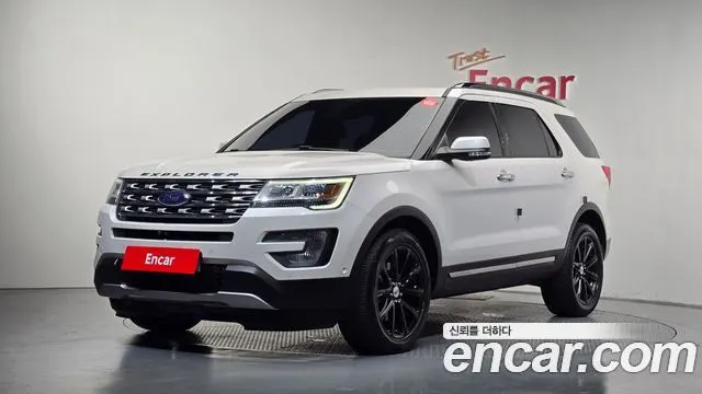 FORD EXPLORER 2017 — 153 365 км, белый, Корея — под ключ — фото 1