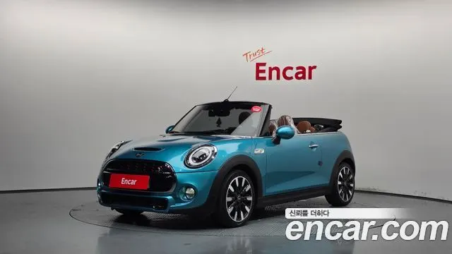 MINI COOPER S CONVERTIBLE 2019 — 45 416 км, голубой, Корея — под ключ — фото 1