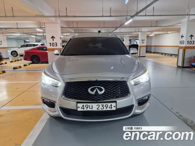 INFINITI QX60 2017 — 97 851 км, серебристый, Корея — под ключ — фото 1