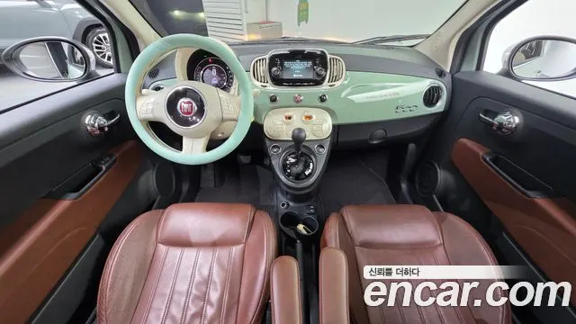 FIAT 500 2016 — 104 674 км, бирюзовый, Корея — под ключ — фото 7
