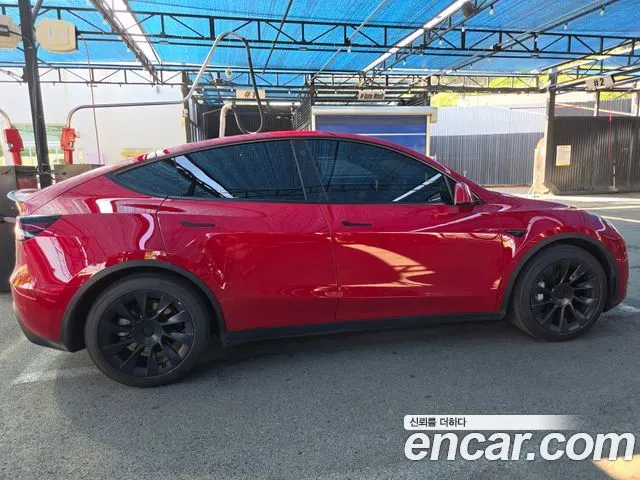 TESLA MODEL Y 2022 — 104 000 км, красный, Корея — под ключ — фото 5
