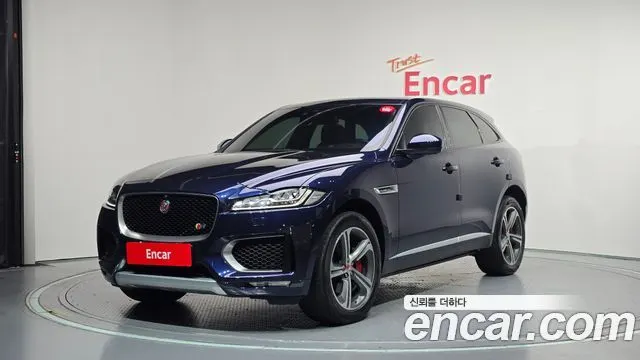 JAGUAR F-PACE 2017 — 134 157 км, синий, Корея — под ключ — фото 1