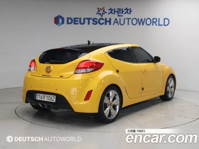 HYUNDAI VELOSTER 2013 — 126 568 км, жёлтый, Корея — под ключ — фото 2