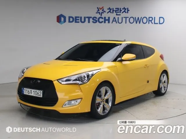 HYUNDAI VELOSTER 2013 — 126 568 км, жёлтый, Корея — под ключ — фото 12