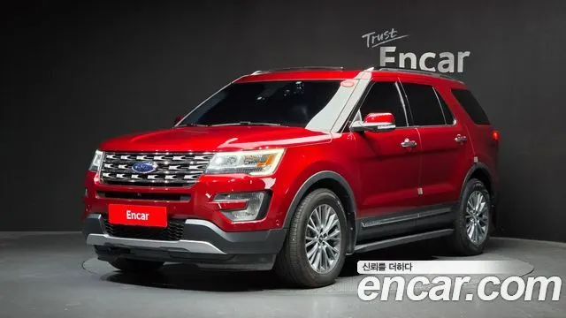 FORD EXPLORER 2017 — 67 978 км, красный, Корея — под ключ — фото 1