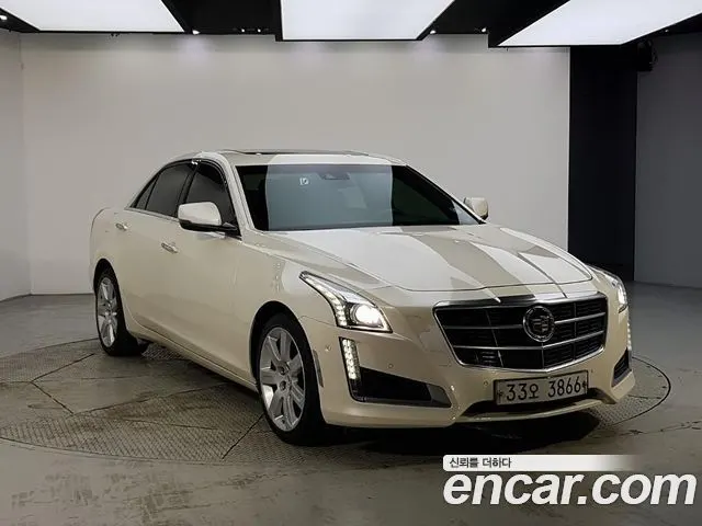 CADILLAC CTS 2014 — 172 352 км, белый-перламутр, Корея — под ключ — фото 2