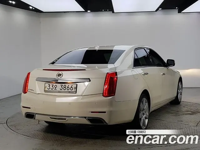 CADILLAC CTS 2014 — 172 352 км, белый-перламутр, Корея — под ключ — фото 4