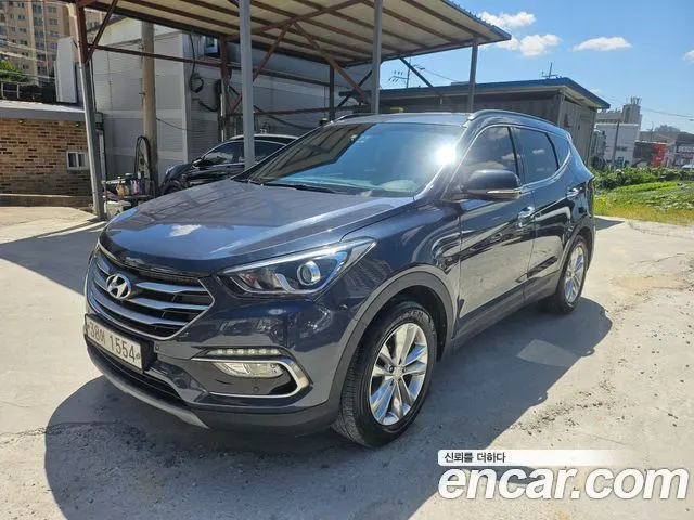 HYUNDAI SANTA FE 2018 — 117 000 км, синий, Корея — под ключ — фото 11