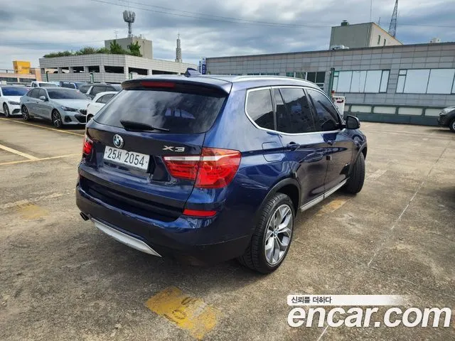 BMW X3 2015 — 204 197 км, синий, Корея — под ключ — фото 3