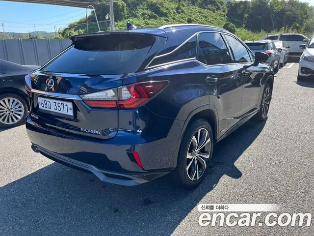 LEXUS RX450H 2019 — 80 179 км, синий, Корея — под ключ — фото 2