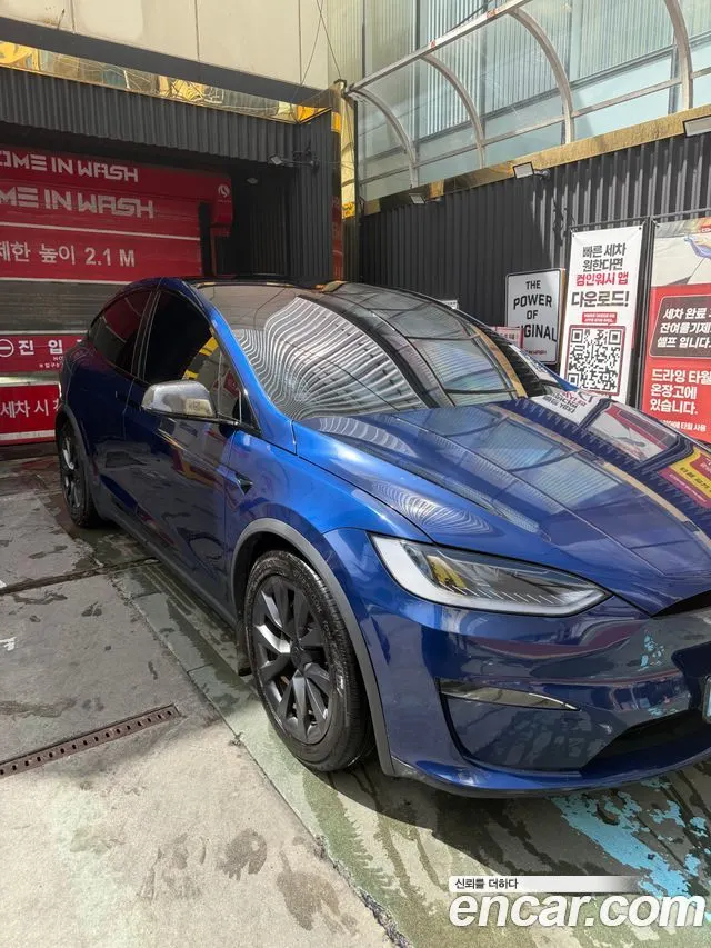 TESLA MODEL X 2023 — 91 000 км, синий, Корея — под ключ — фото 1