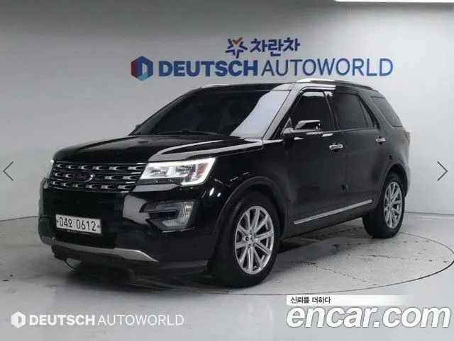 FORD EXPLORER 2016 — 161 316 км, чёрный, Корея — под ключ — фото 1