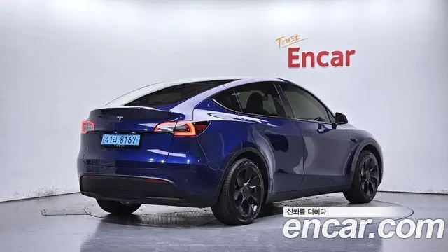 TESLA MODEL Y 2024 — 56 129 км, синий, Корея — под ключ — фото 1