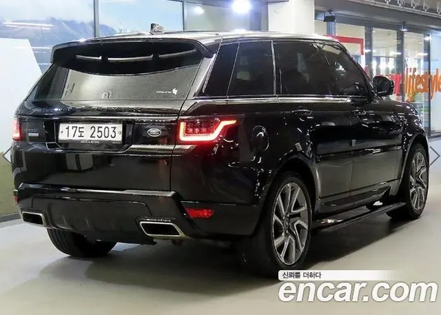 LAND ROVER RANGE ROVER SPORT 2018 — 135 644 км, чёрный, Корея — под ключ — фото 4
