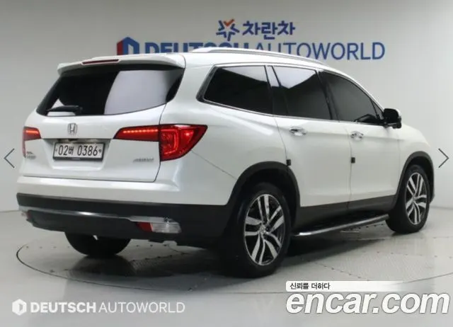 HONDA PILOT 2016 — 59 405 км, белый, Корея — под ключ — фото 2